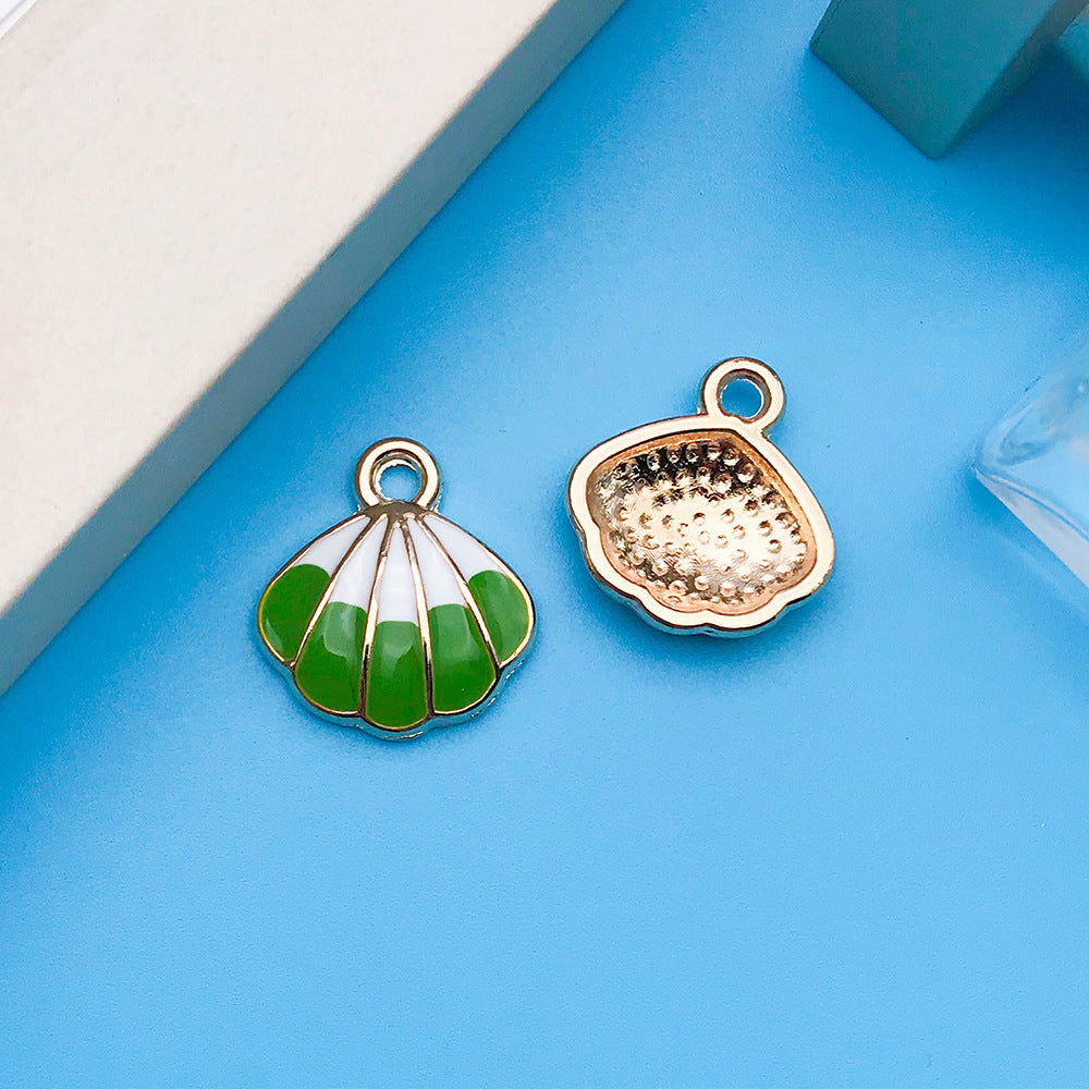 Wholesale Drip Oil Green Cartoon Plant Animal Alloy DIY Necklace Bracelet Pendant